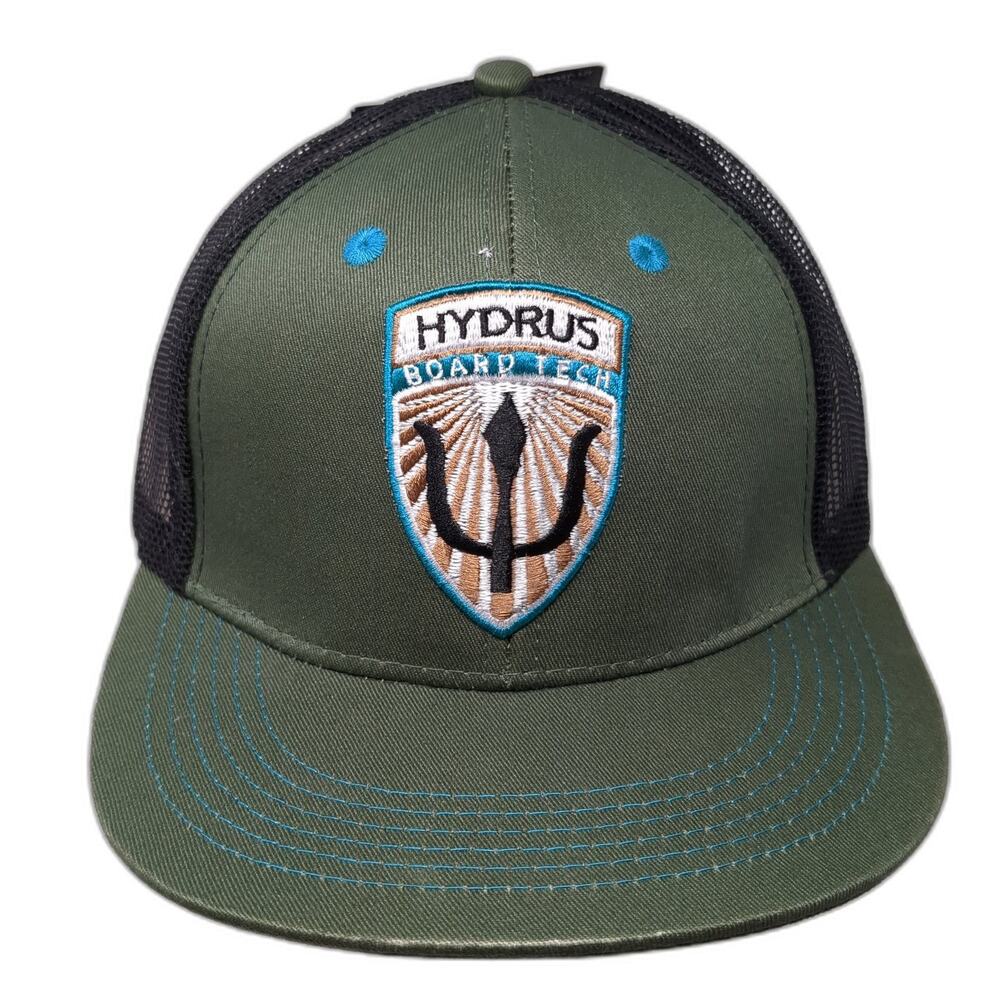 Hydrus Board Tech Snapback Trucker Hat Green One Size Outdoor W/Tags